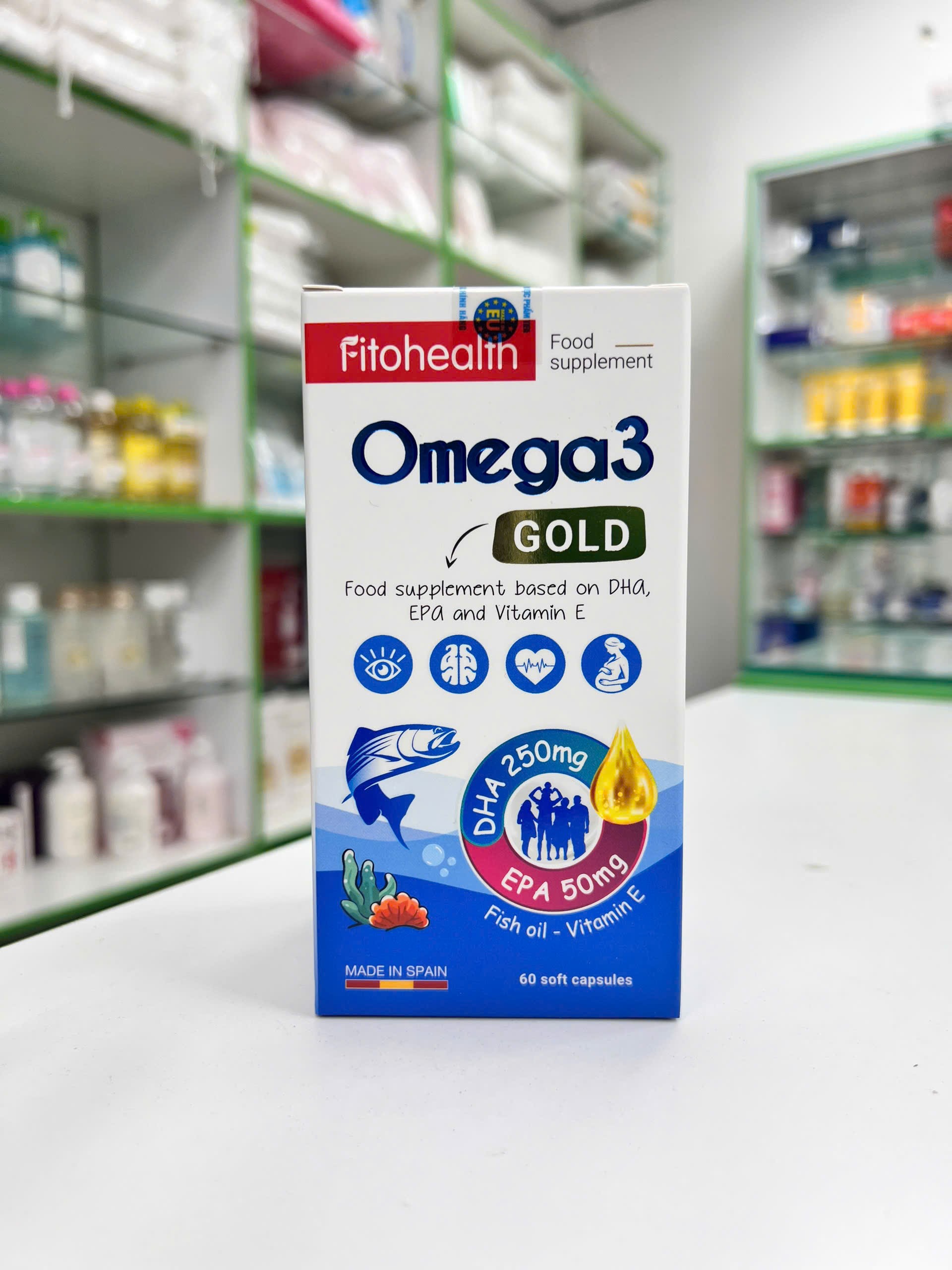 Omega 3 Gold — hộp sản phẩm bổ sung DHA/EPA